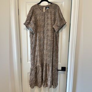 Anthropologie Maeve cheetah maxi dress